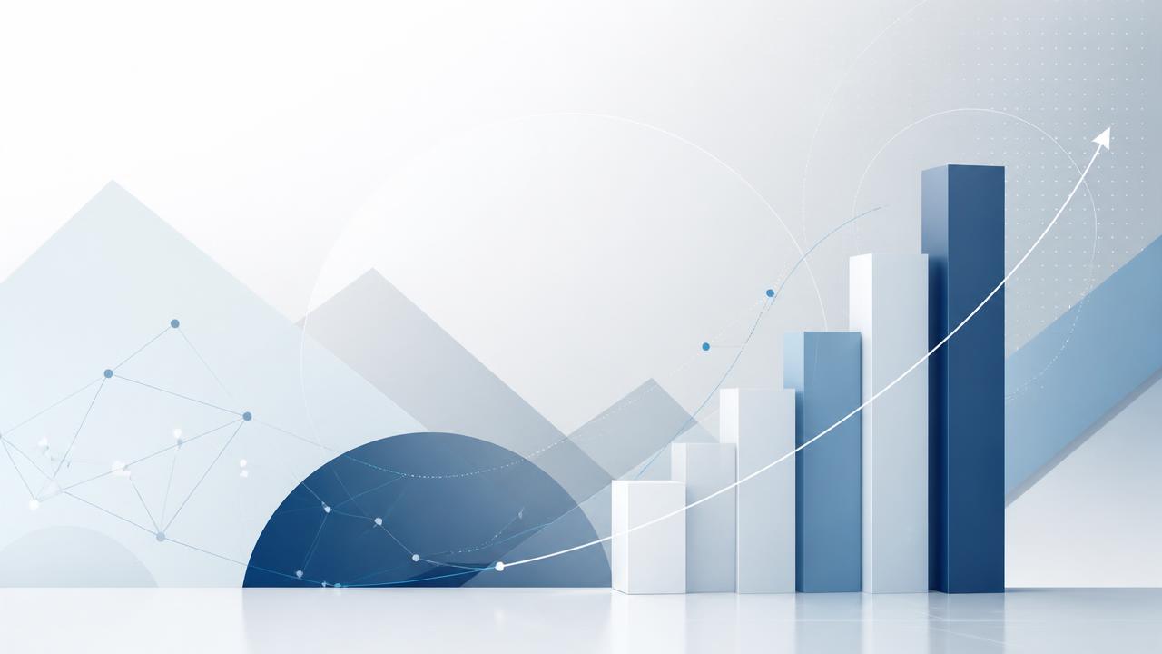 Abstract visualisation of financial analysis and business performance data